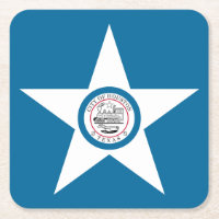 Flagge der Stadt Houston, Texas Square Paper Coast