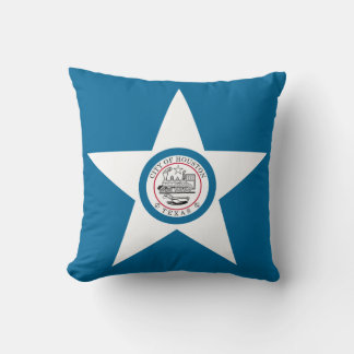 Flagge der Stadt Houston, Texas Throw Kissen