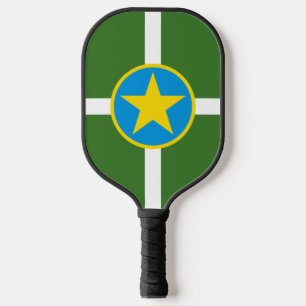 Flagge der Stadt Jackson, Mississippi Pickleball Schläger