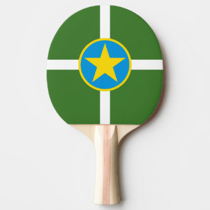 Flagge der Stadt Jackson, Mississippi Ping Pong Pa Tischtennis Schläger