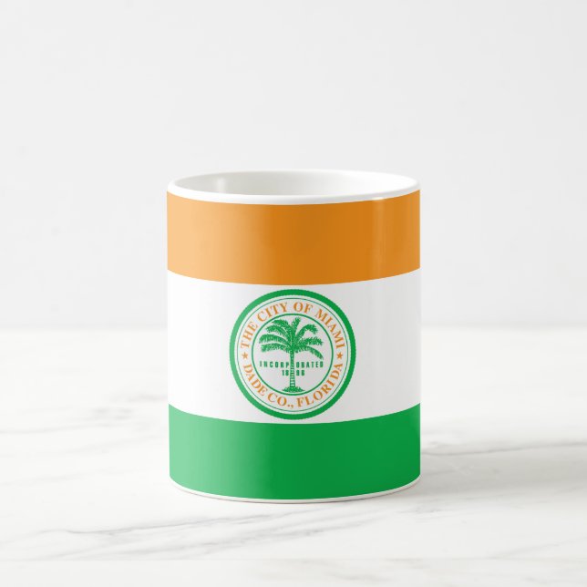 Flagge der Stadt Miami (Florida) Kaffeetasse (Mittel)