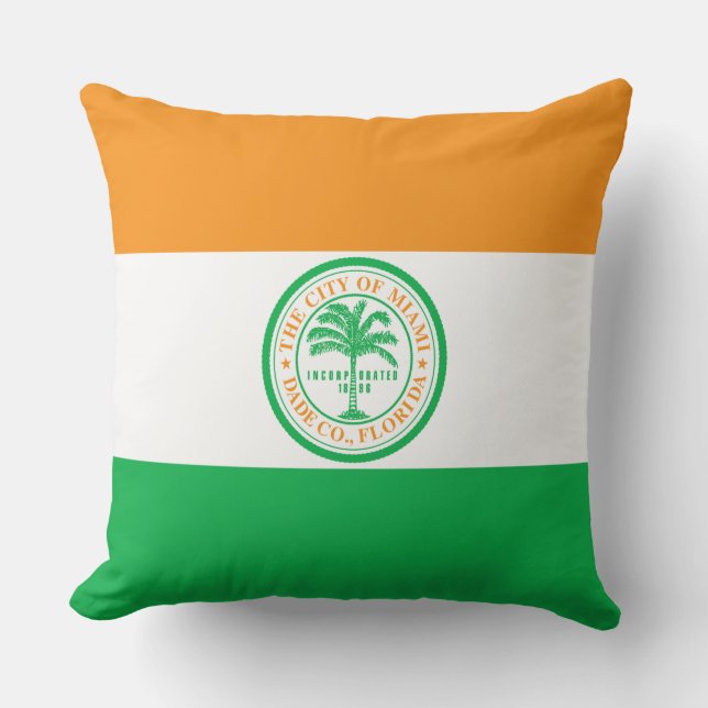 Flagge der Stadt Miami (Florida) Kissen (Vorderseite)