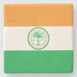 Flagge der Stadt Miami (Florida) Steinuntersetzer