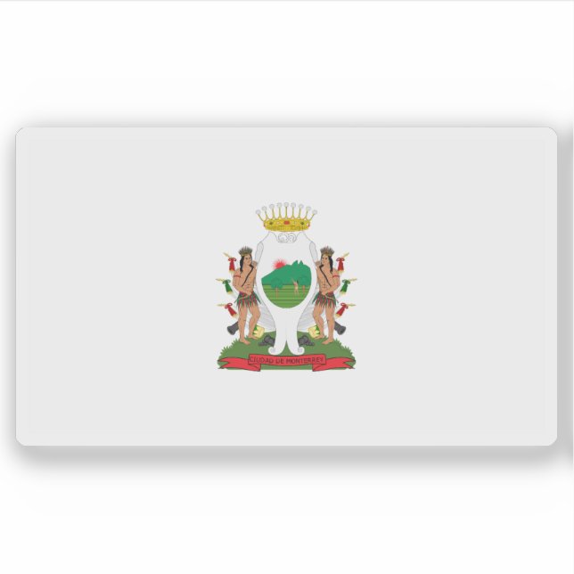 Flagge der Stadt Monterrey (Mexiko) Aufkleber (Vorderseite)