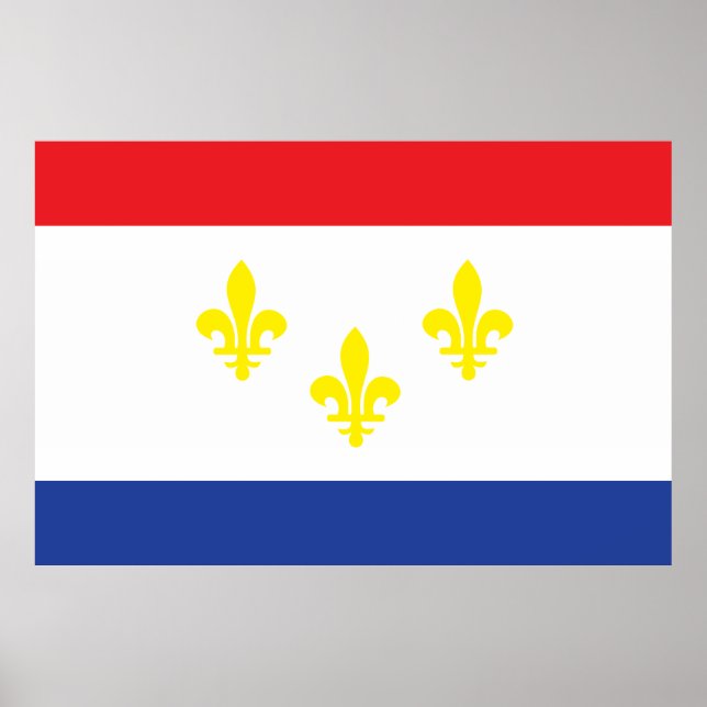 Flagge der Stadt New Orleans Poster (Vorne)
