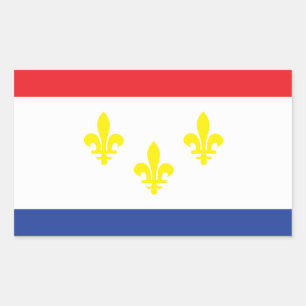 Flagge der Stadt New Orleans Rechteckiger Aufkleber