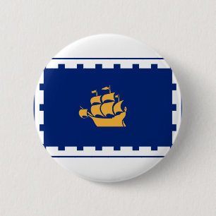 Flagge der Stadt Quebec Button
