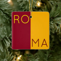 Flagge der Stadt Rom, Italien