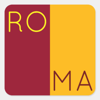 Flagge der Stadt Rom, Italien Quadratischer Aufkleber