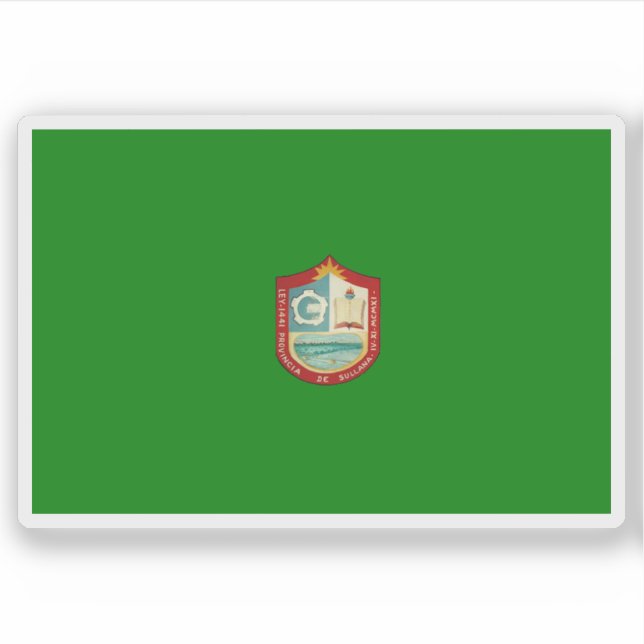 Flagge der Stadt Sullana, Peru Aufkleber (Vorderseite)