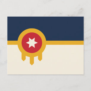 Flagge der Stadt Tulsa, Oklahoma State Postkarte