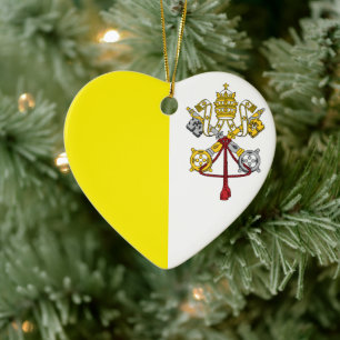 Flagge der Stadt Vatikanstadt Keramik Ornament