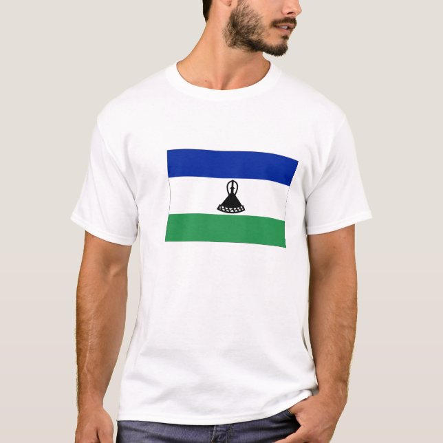 Flagge der T - Shirts Lesotho-Männer (Vorderseite)