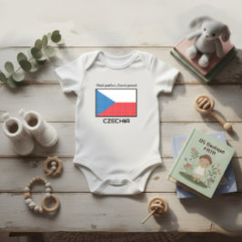 Flagge der Tschechien Baby Strampler