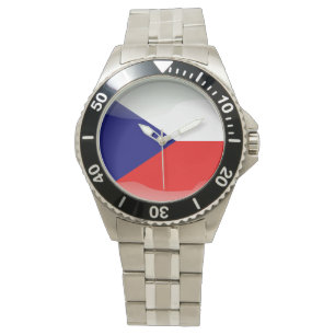 Flagge der Tschechischen Republik Armbanduhr
