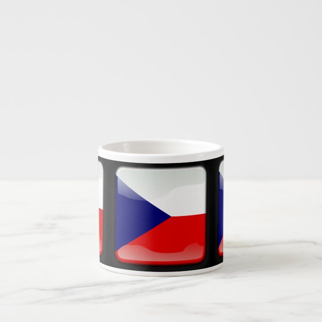 Flagge der Tschechischen Republik Espressotasse (Vorderseite)