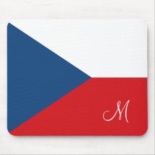Flagge der Tschechischen Republik Mit Monogramm Mousepad