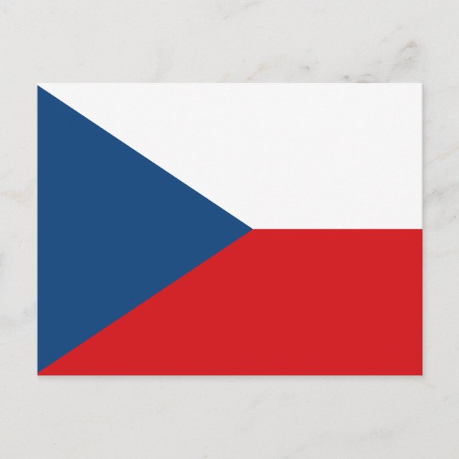 Flagge der Tschechischen Republik Postkarte (Vorderseite)