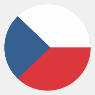 Flagge der Tschechischen Republik Runder Aufkleber