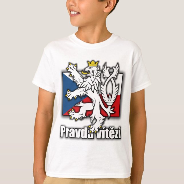 Flagge der Tschechischen Republik T-Shirt (Vorderseite)