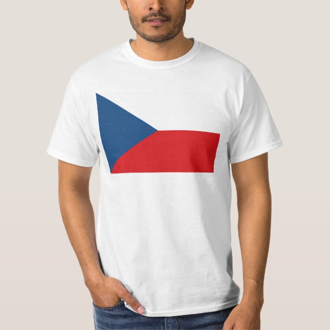 Flagge der Tschechischen Republik T-Shirt (Vorderseite)