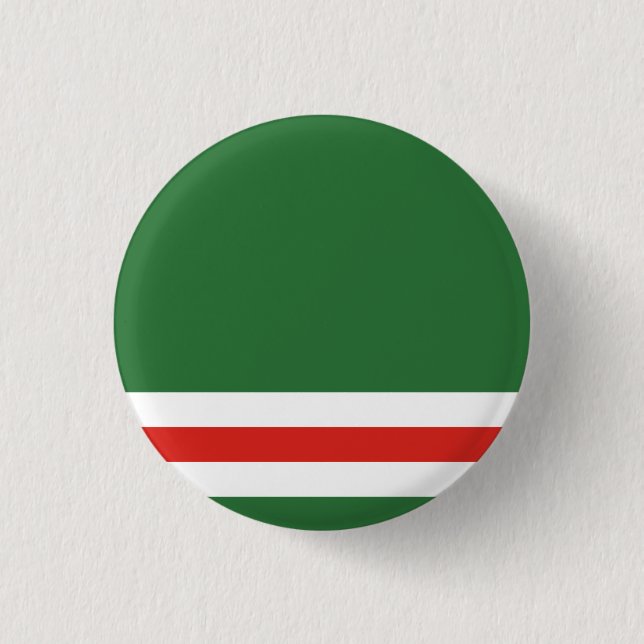 Flagge der Tschetschenischen Republik Itschkerien Button (Vorderseite)
