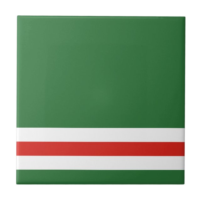 Flagge der Tschetschenischen Republik Itschkerien Fliese (Vorderseite)