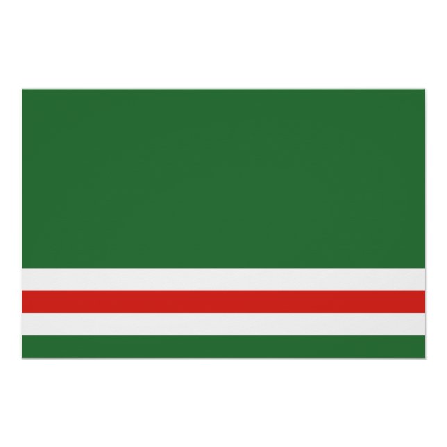 Flagge der Tschetschenischen Republik Itschkerien Poster (Vorderseite)