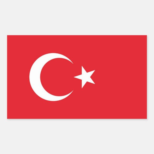 Flagge der Türkei: Aufkleber (Vorderseite)