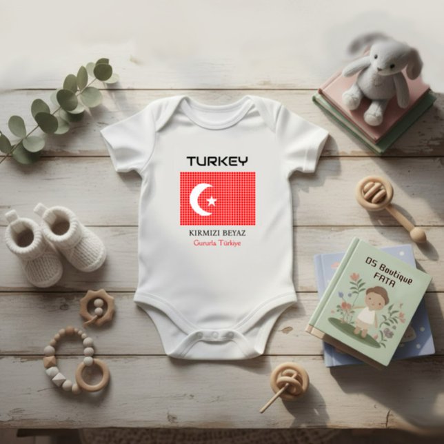Flagge der Türkei Baby Strampler (Von Creator hochgeladen)