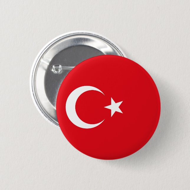 Flagge der Türkei Button (Vorne & Hinten)