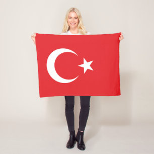 Flagge der Türkei Fleecedecke