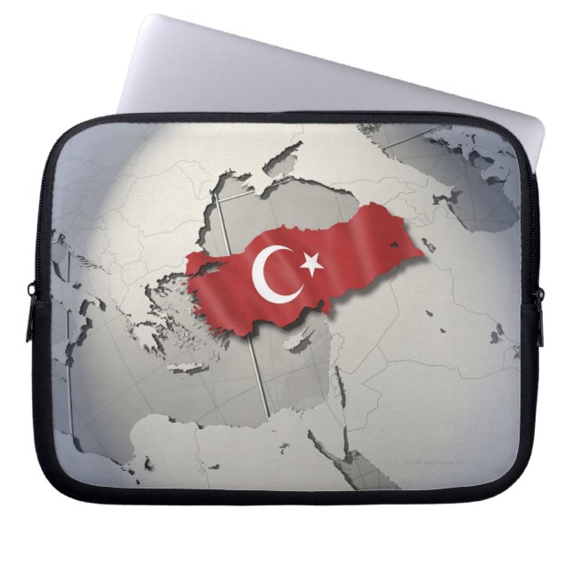Flagge der Türkei Laptopschutzhülle (Vorderseite)