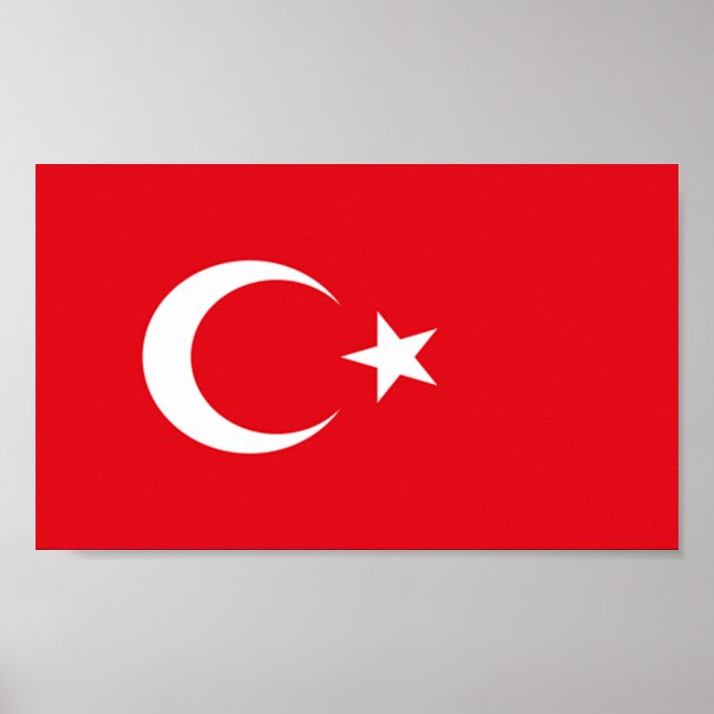 Flagge der Türkei Poster (Vorne)
