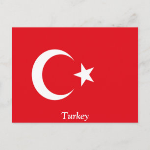 Flagge der Türkei Postkarte