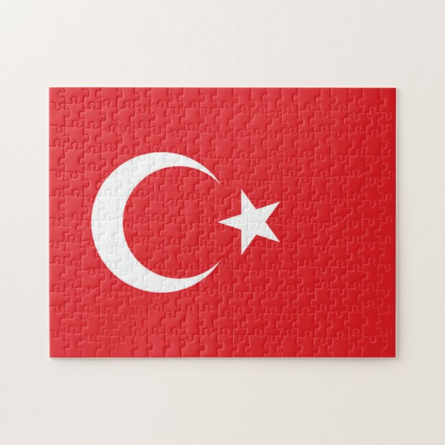 Flagge der Türkei Puzzle (Horizontal)
