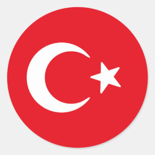 Flagge der Türkei Runder Aufkleber