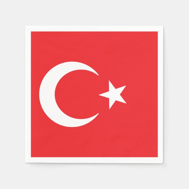 Flagge der Türkei Serviette (Vorderseite)