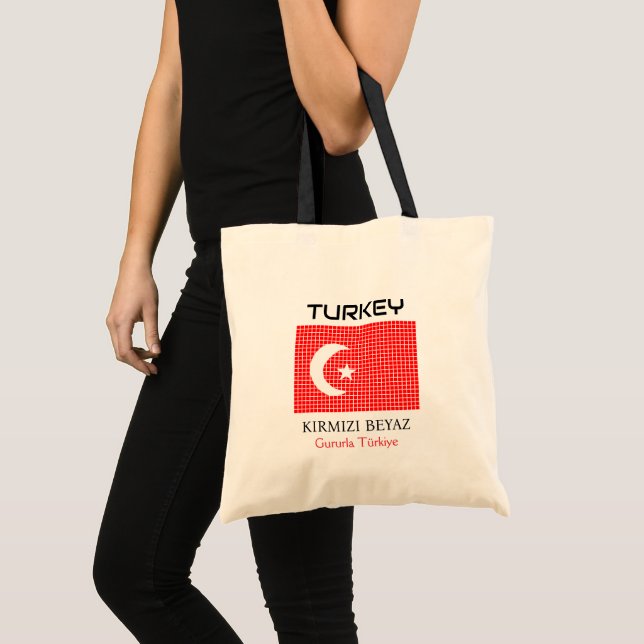 Flagge der Türkei Tragetasche (Vorderseite (Produkt))