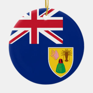 Flagge der Turks- und Caicosinseln Keramik Ornament