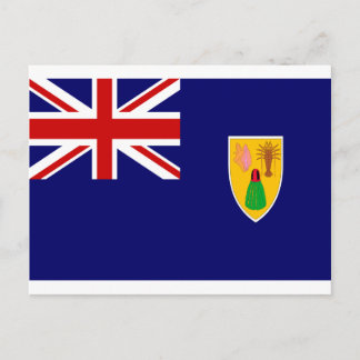 Flagge der Turks- und Caicosinseln Postkarte