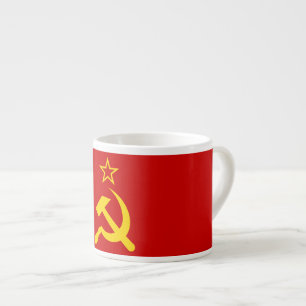 Flagge der UdSSR - sowjetische Gewerkschaft Espressotasse