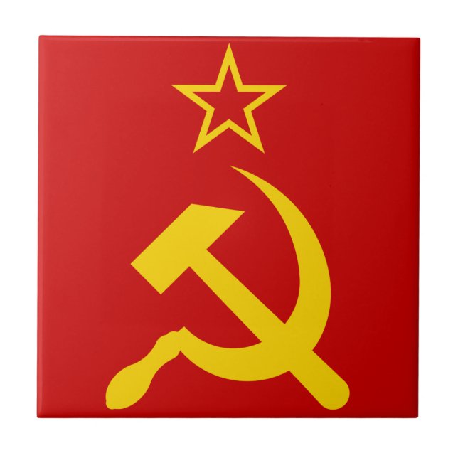 Flagge der UdSSR - sowjetische Gewerkschaft Fliese (Vorderseite)
