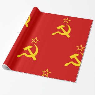 Flagge der UdSSR - sowjetische Gewerkschaft Geschenkpapier