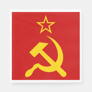 Flagge der UdSSR - sowjetische Gewerkschaft Serviette