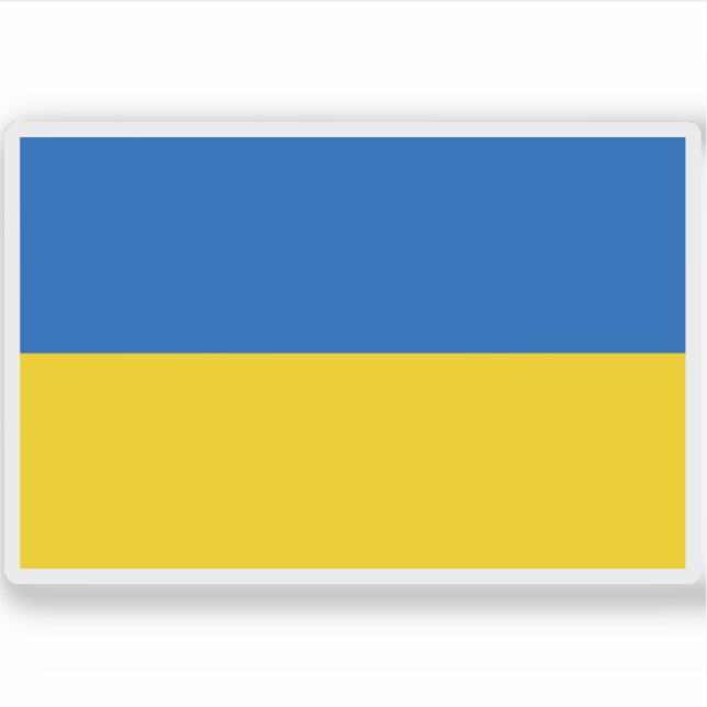 Flagge der Ukraine Aufkleber (Vorderseite)