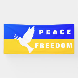 Flagge der Ukraine Banner Taube des Friedens - Fre
