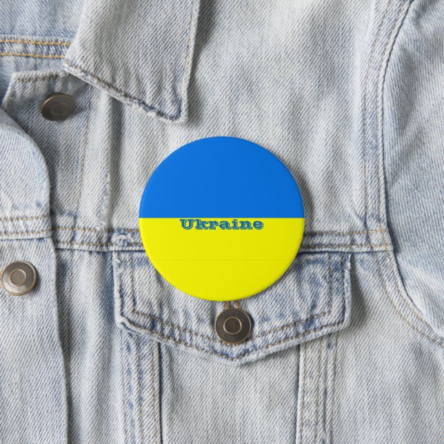 Flagge der Ukraine Button (Beispiel)
