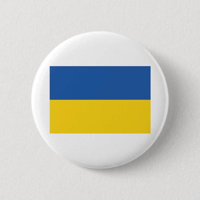 Flagge der Ukraine Button (Vorderseite)