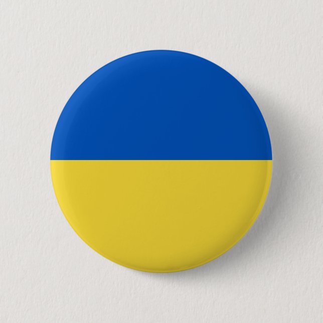 Flagge der Ukraine Button (Vorderseite)